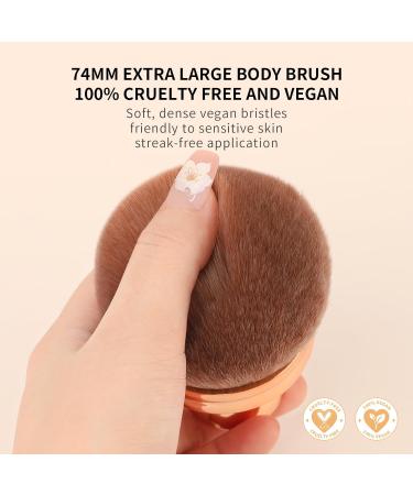 Extra Large Body Makeup Brush for Self Tanner | docolor 3-Inch Kabuki Brush for Foundation Blusher Bronzer | Soft Synthetic Hair Brush for Face & Body - Buy Online on SooperMarket.com