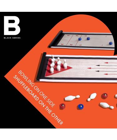 BLACK SERIES Tabletop Shuffleboard and Bowling 2 in 1 Set - Roll-Up Game Board - Buy Online on SooperMarket.com