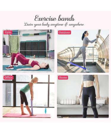 VEICK Resistance Loop Exercise Bands - Set of 5 Elastic Workout Bands for Home Fitness Strength Training & Stretching - Ideal for Men & Women - Buy Online on SooperMarket.com