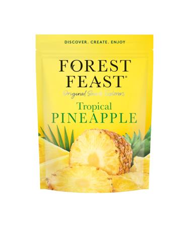 FOREST FEAST Tropical Pineapple 6 x 120g | Dried Fruit Healthy Snack Option with 100% Natural Dried Pineapple with No Added Sugar High in Fibre & Low Fat