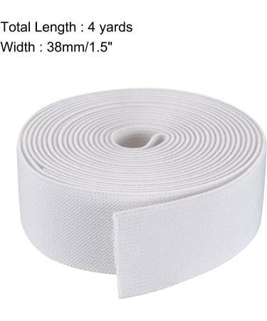MECCANIXITY 1.5 Twill Wide Elastic Band - 4 Yard White Elastic Spool for Sewing & Waistband - Buy Online on SooperMarket.com