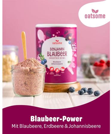 Oatsome Benjamin Blaubeber Smoothie Bowl | Organic Blueberry & Currant | Vegan 100% Natural No Added Sugar | Easy Breakfast | 400g - Buy Online on SooperMarket.com
