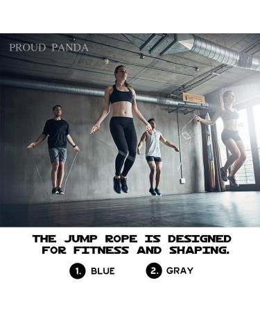 1LB Weighted Jump Rope with Adjustable Length - Professional Skipping Rope for Cardio Boxing Endurance Training - Gray - Buy Online on SooperMarket.com