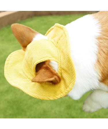 Folpus Outdoor Puppy Sun Hat - Breathable Summer Dog Cap for All Sizes - XS Yellow Pet Egg Hat for Sporty Dogs - Buy Online on SooperMarket.com