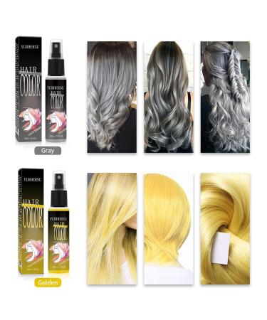 AKARY Golden Instant Vivid Hair Color Spray - Washable Temporary Dye for Quick Root Concealment | 1 oz - Buy Online on SooperMarket.com