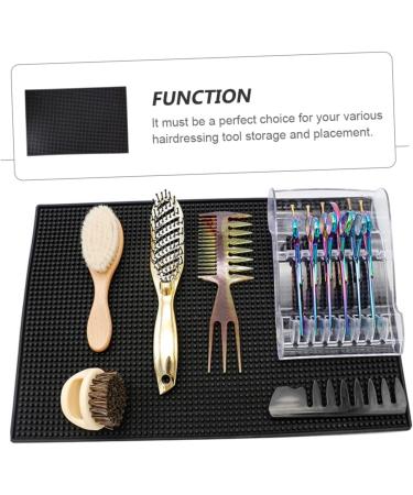 NOLITOY Hairdressing Mat - Anti-Skid Barber Tools Organizer for Stylists & Hairdressers | Premium PU Soft Rubber Pad - Buy Online on SooperMarket.com
