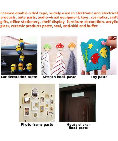 ToLanbbt Double Sided Tape  Outdoor and Indoor Super Strong PE Foam Seal Strip for Home & Office Decor  Automotive Mounting  Photo Frame  Weatherproof Decorative and Trim Strip (66 Ft Long Wide 1.18) 1.18 In x 66 FT Whit... - Buy Online on SooperMarket.com