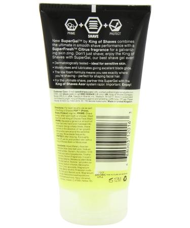 King of Shaves Supergel Fresh 5oz - Premium Shaving Gel for a Smooth Shave | International Shipping Available - Buy Online on SooperMarket.com