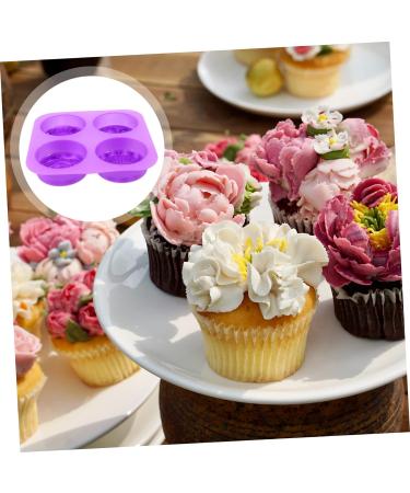 Zerodeko 6 Pcs Handmade Soap Mold Baking Muffin Mold Donut Candy Silicone Muffin Mold Baking Accessory Silicone Tools Silicone Molds Silicone DIY Mold Chocolate Silica Gel Roses Purple 3X16.6X16.6CMx6pcs - Buy Online on SooperMarket.com