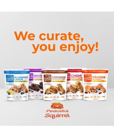 Peaceful Squirrel Variety Cooper Street 5-Pack - All Natural Nut, Dairy, and Soy Free Twice Baked Cookies - Low Sugar and Calorie - 5 Flavors - 5 Bags, 5 Ounce - Buy Online on SooperMarket.com