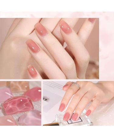 Nude Nail Polish - Jelly Nail Polish Varnish - Quick Drying & Long Lasting Breathable Nail Polish - No Need Baking Oil-Based Formula Pastel Nail Polish Women - Buy Online on SooperMarket.com