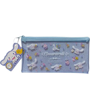 FRIEND Sanrio Cinnamoroll Flat Vinyl Glitter Pouch 2010 cm Zipper Pen Accessories Case Bag (Happy)