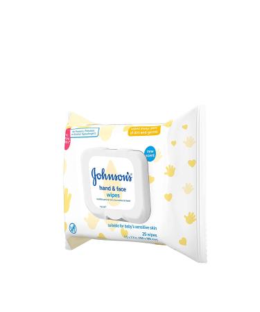Johnson's Hand & Face Baby Sanitizing Cleansing Wipes for Travel - No More Tears Formula - Paraben and Alcohol Free - 25 ct (Pack of 4) - Buy Online on SooperMarket.com