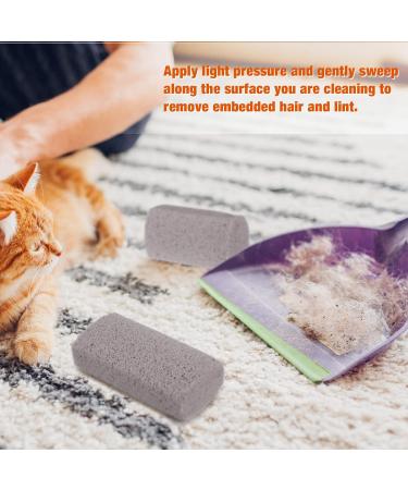 2-Piece Pet Hair Removal Tool | Bimsstein Foot Care & Corneal Remover | Easy Clean Carpet Couch & Furniture - 4 Inches - Buy Online on SooperMarket.com