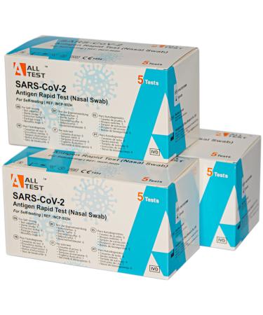 3x 5 nasal antigen lay test self-test CE 1434 Self-test also for the Omicron variant
