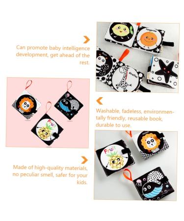 Ibasenice 2-Pack Fabric Book Game Set | Educational Toys for Toddlers | Baby Opposites Fabric Books | Soft Peach Skin | International Shipping Available - Buy Online on SooperMarket.com