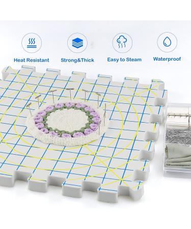 Blocking Mats for Knitting - Extra Thick Boards with Grids, 8PCS Knitting Blockers, 100 T-Pins, 20 Stitch Markers - Knitting Mats Kit - Buy Online on SooperMarket.com