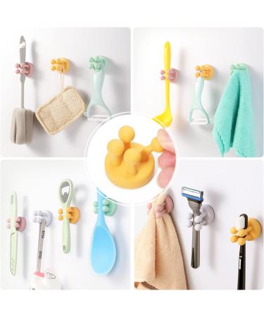 8-Piece Waterproof Toothbrush Holder Set | Adhesive Hooks for Bathroom & Kitchen | No Drilling Required | Funny & Functional Silicone Design - Buy Online on SooperMarket.com