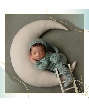 M&G House Newborn Photography Accessories Pillow Set - Half Moon and Star Pillows for Baby Photoshoot Props in White - Buy Online on SooperMarket.com