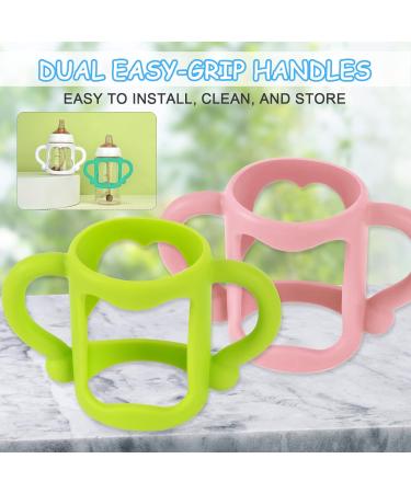 4-Pack Dr. Brown Narrow Baby Bottle Handles - Easy Grip Silicone Holder for Self Feeding - BPA-Free - Buy Online on SooperMarket.com