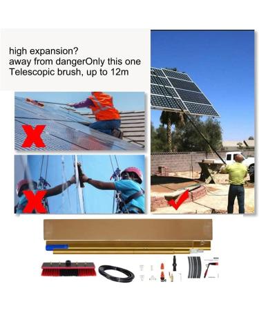 Water Fed Pole Kit 36ft Length Water Fed Brush w/Squeegee 11m Water Fed Cleaning System 3-in-1 Aluminum Outdoor Window Cleaner Hose Cleaning Tool for Window Glass Extendable Cleaner Conservatory 55cm Brush Head 7M/24FT - Buy Online on SooperMarket.com