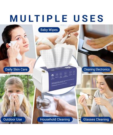 Biodegradable Face Cleaning Towels for Sensitive Skin - 300 Lint-Free Disposable Skin Care Towels | Ourned Life - Buy Online on SooperMarket.com