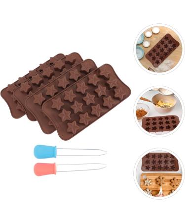 MAGICLULU 1 Set Chocolate Mold Ice Cube Gum Star Pie Pans Animal Stencils Star Shaped Candy Silicone Molds Silicone Ice Cube Molds Star Pasties Crayon Mold Baking Supplies Cake Silica Gel 21x10.5cm Brown - Buy Online on SooperMarket.com