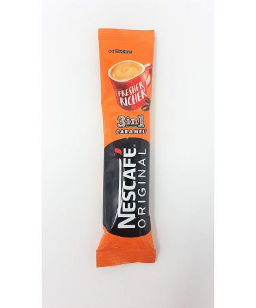 Nescafe Original 3 in 1 Caramel Instant Coffee 1 Cup Stick Sachets (60)