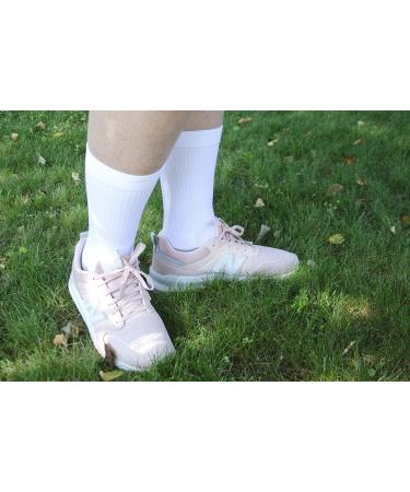 OrthoSleeve Diabetic Neuropathy Non-Binding Socks WC4 - Small, White Crew (1 Pair) - Improve Circulation, Reduce Edema - Buy Online on SooperMarket.com