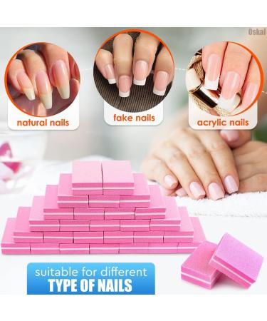 100Pcs Professional Nail Buffer Block Set - 180 Grit Buffing Blocks for Natural and Acrylic Nails - Nail Art Tools and Sandpaper File - Buy Online on SooperMarket.com