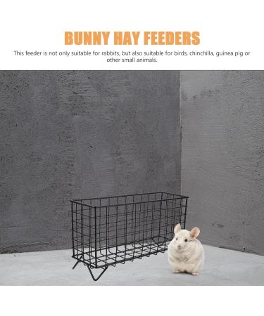 POPETPOP Metal Rabbit Hay Feeder - Convenient Iron Bunny Cage Accessory - Buy Online on SooperMarket.com
