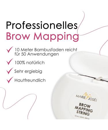Professional Brow Mapping String - Precise Thread for Eyebrow Design | PMU & Henna Color Application | Defined Shape | Up to 50 Uses - Black - Buy Online on SooperMarket.com