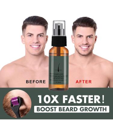 Yajexun Beard Grooming Kit - 30ml Beard Care Set for Men | Beard Growth Kit with Bart Roller & Growth Serum Oil - Buy Online on SooperMarket.com