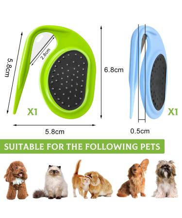 2-Piece Pet Knotting Comb Set | Steel Blade Cat Hair Removal Tool for Knots & Mats - Buy Online on SooperMarket.com