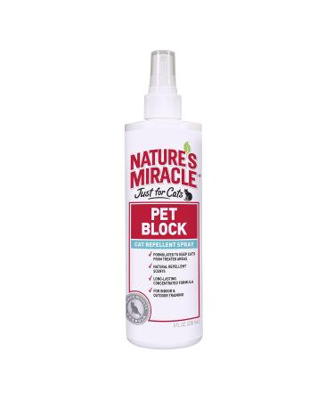 Nature's Miracle Pet Block Repellent Spray Just for Cats, 8-Ounce