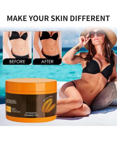 Funnaura Intensive Tanning Gel Fast Tanning Bronzing with Coconut Oil and Vitamin E for Sunbeds & Outdoor Sun - Buy Online on SooperMarket.com
