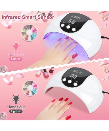 UV Nail Lamp Nail Dryer 54W UV Lamps for Gel Nails Nail UV Lamp Led Nail Lamp with 3 Timer Auto Sensor LCD Screen USB Plug Gel Nail Curing Lamp Led Gel Nail Lamp Nail Dryer White - Buy Online on SooperMarket.com