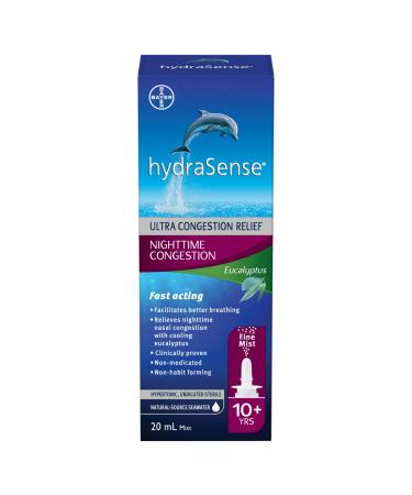 HydraSense Eucalyptus Nasal Spray Specialty Nasal Care With Refreshing Eucalyptus and Mint 20 mL
