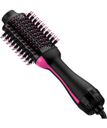 Hot Air Brush Hair Straightener Brush for All Hair Types.4 in 1 Styling Tools Blow Dryer with Aluminum Sheet Oval Barrel Hair Dryer Brush Blow Dryer Brush in One Hair Dryer and Styler Volumizer.
