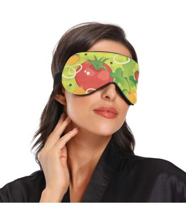 Haskirky Light Blocking Eye Mask - Breathable & Adjustable for Adults | Ideal for Travel, Yoga, Meditation, Office, Deep Sleep | Comfortable & Smooth | Tomato Vegetable Goodies - Buy Online on SooperMarket.com