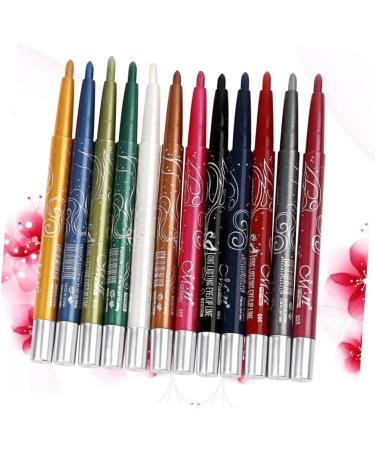 Beavorty 12 pcs colored eyeliners eye liner liquid liner women cosmetic pen set lipstick pen - Buy Online on SooperMarket.com