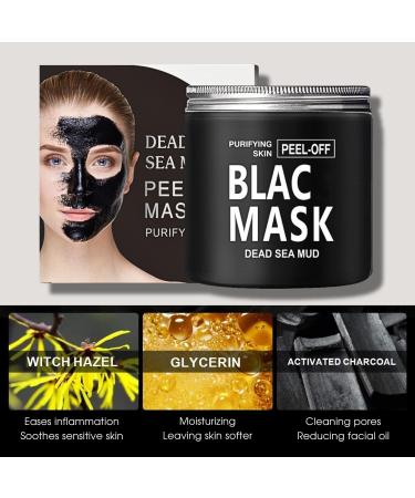 Peel Off Face Masks Blackhead Remover Mask Bamboo Charcoal Face Masks Skincare Peel Off Dead Sea Face Mask for Dirt Acne Pores Shrinking Deep Cleansing Purifying Skin - Buy Online on SooperMarket.com