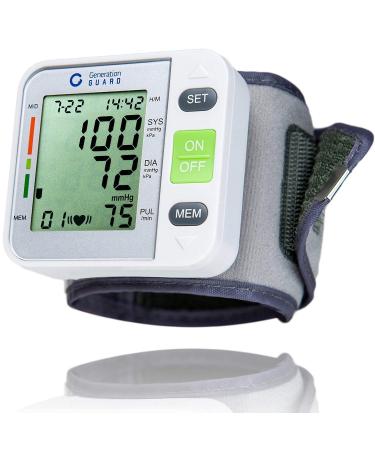 Clinical Automatic Blood Pressure Monitor FDA Approved by Generation Guard with Portable Case Irregular Heartbeat BP and Adjustable Wrist Cuff Perfect for Health Monitoring