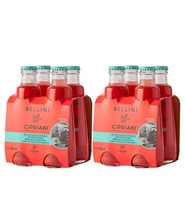 Cipriani Peach Bellini Mix - White Peach Cocktail Mixers with Peach Puree & Sparkling Water - Non-Alcoholic Virgin Bellini Drink, Add Peach Flavoring to a Cocktail, Pack of 8 6.09 Fl Oz (Pack of 8)
