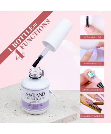 Saviland Gel X Nail Kit - 4-in-1 Nail Glue Gel with 36W Curing Lamp and 500PCS Coffin Nail Tips | DIY Nail Extension Home Kit for Women - Buy Online on SooperMarket.com