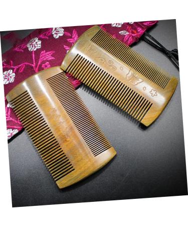 Beaupretty Green Sandalwood Beard Comb - Pocket Travel Mustache Brush for Men - Buy Online on SooperMarket.com