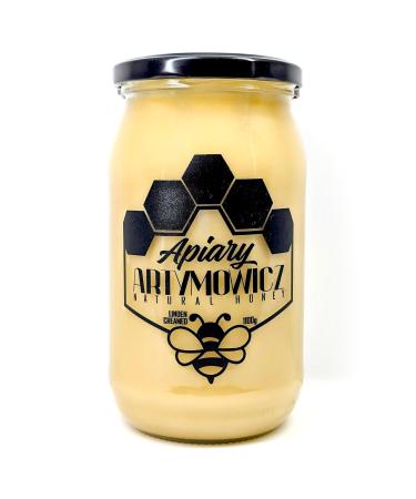 APIARY ARTYMOWICZ Premium Linden Creamed Honey - Natural Sweetener - 100% Pure & Natural Honey Fresh Linden Honey - 1100g