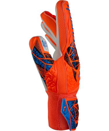 Reusch Youth Attrakt Starter Finger Support Goalkeeper Gloves - Unisex Junior 6 Orange-Blue | International Shipping Available - Buy Online on SooperMarket.com