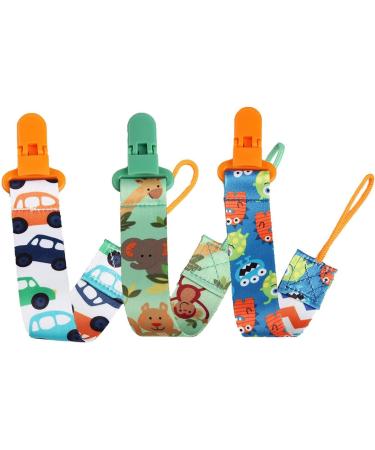 Faceynde Baby Pacifier Clips | Fabric Pacifier Clamps for Boys & Girls - Secure & Stylish Schnuller Clips - Buy Online on SooperMarket.com