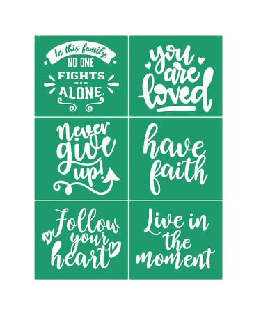 JAJADO Self Adhesive Silk Screen Stencils Motivational Faith Sign Family Love  Reusable Screen Printing Stencils Mesh Transfers for Painting on Wood  T-Shirt  Home D cor  Craft Projects 8.5'' 11'' Have faith